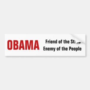 Autocollant De Voiture Ami ou ennemi d'OBAMA ?