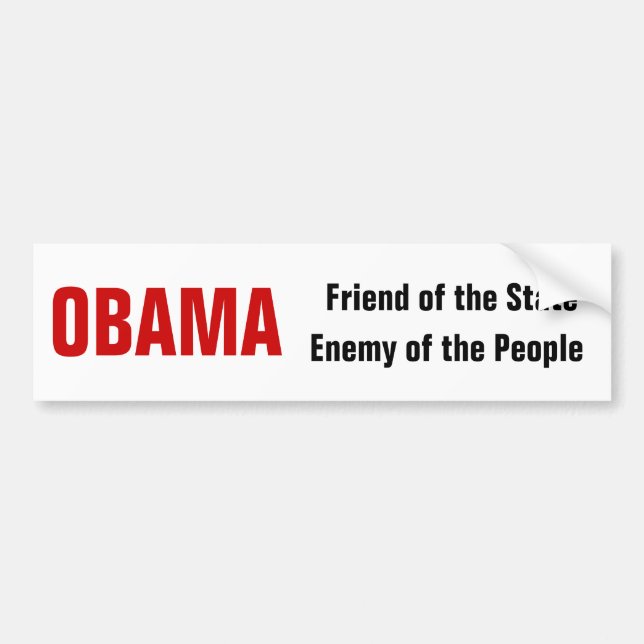 Autocollant De Voiture Ami ou ennemi d'OBAMA ? (Devant)