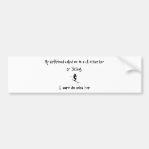 Autocollant De Voiture Amie ou ski de sélection