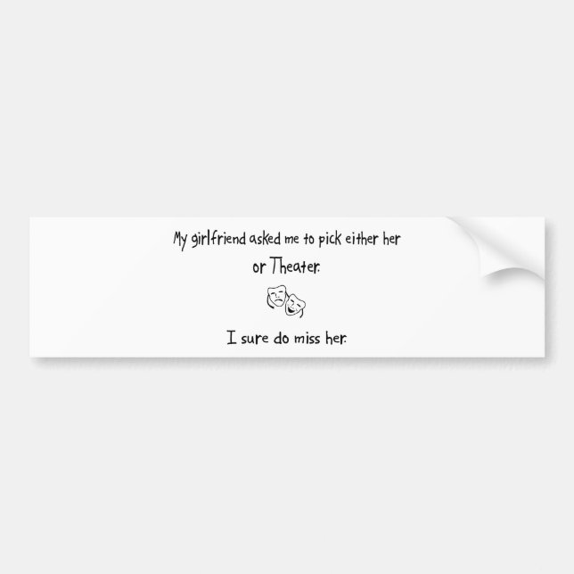 Autocollant De Voiture Amie ou théâtre de sélection (Devant)