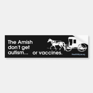 Autocollant De Voiture Amish aucun autisme