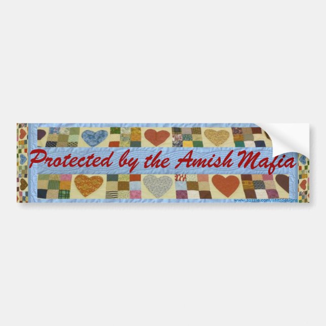 Autocollant De Voiture Amish Mafia Protection, Sticker pare-chocs ! (Devant)