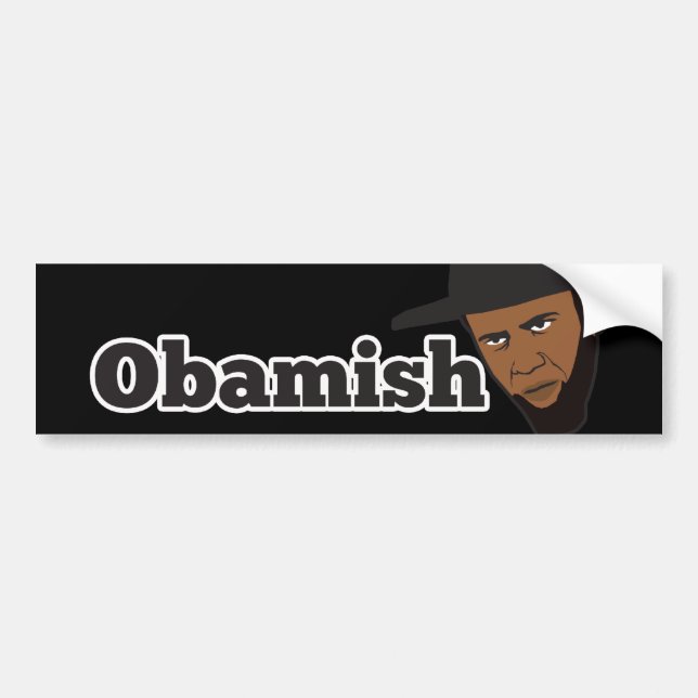 Autocollant De Voiture Amish Obama (Devant)
