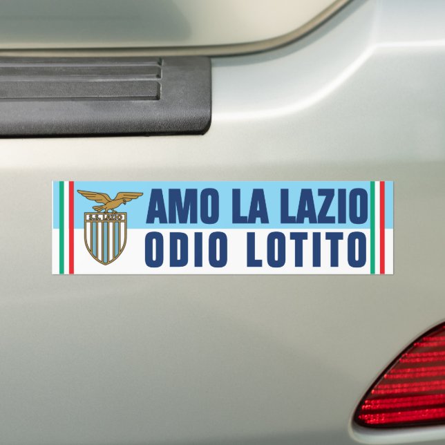 AUTOCOLLANT DE VOITURE AMO LA LAZIO (En voiture)