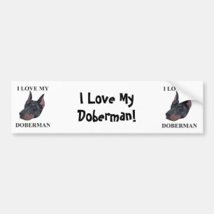 Autocollant De Voiture Amour de dobermann