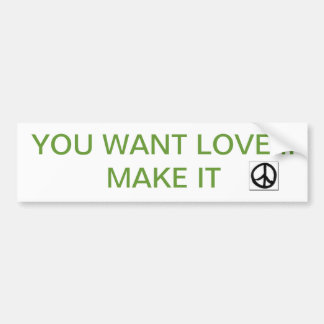 AUTOCOLLANT DE VOITURE AMOUR DE PAIX