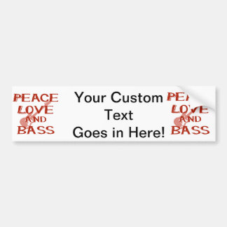 Autocollant De Voiture amour de paix et guitare rouge du bernice W de