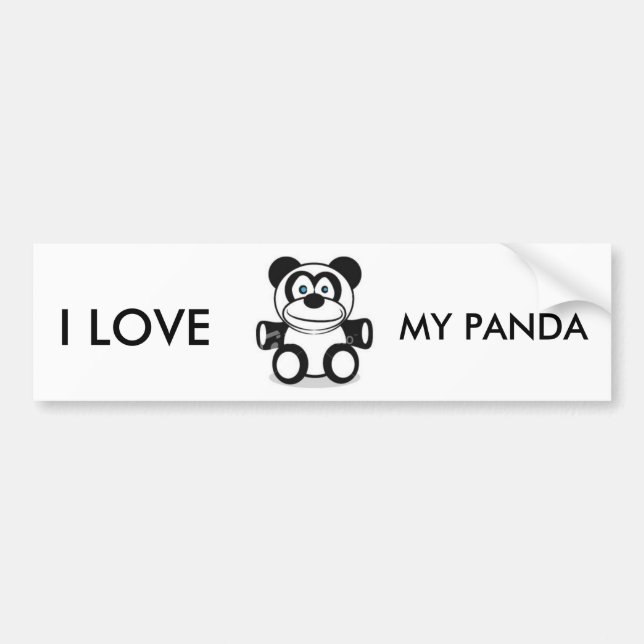 AUTOCOLLANT DE VOITURE AMOUR DE PANDA (Devant)