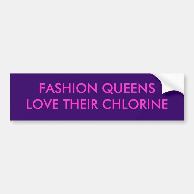 AUTOCOLLANT DE VOITURE AMOUR DE QUEENS DE MODE LEUR CHLORE (Devant)