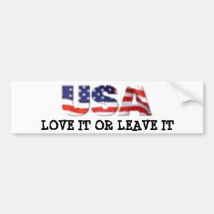 Autocollant De Voiture Amour des Etats-Unis il ou le laissent