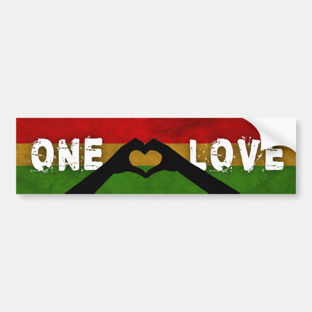 Autocollant De Voiture Amour du reggae un (Devant)