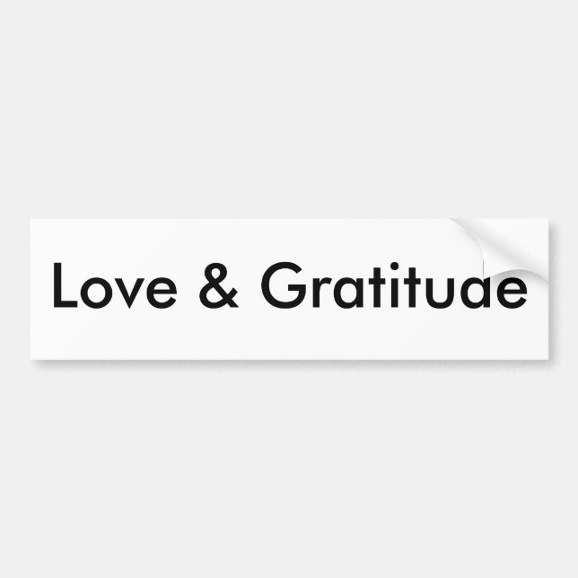 Autocollant De Voiture Amour et gratitude (Devant)