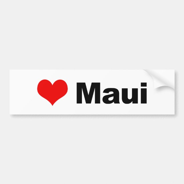 Autocollant De Voiture Amour Maui (Devant)