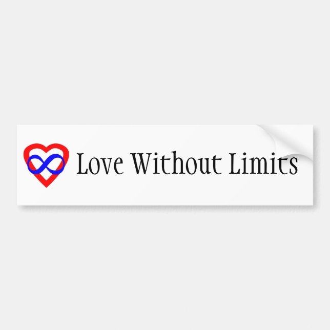Autocollant De Voiture Amour sans limites (Devant)