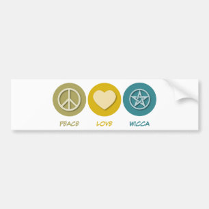 Autocollant De Voiture Amour Wicca de paix