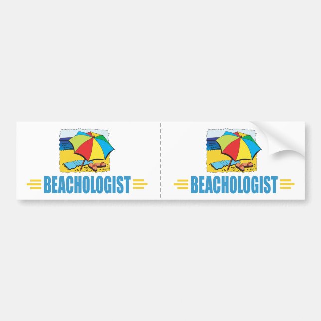 Autocollant De Voiture Amoureux de la plage (Devant)