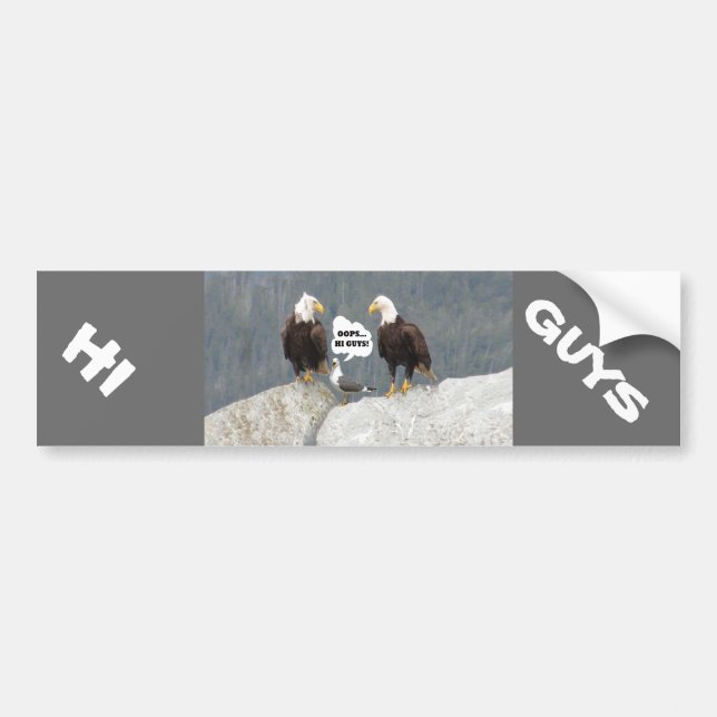 Autocollant De Voiture Amusant Aigles et Sticker à oreille de mouette (Devant)