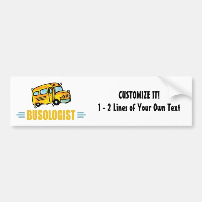 Autocollant De Voiture Amusant Conducteur de bus scolaire Jaune (Devant)