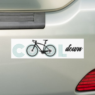 Autocollant De Voiture Amusants Simple moderne Cool en bas Vélo Convivial