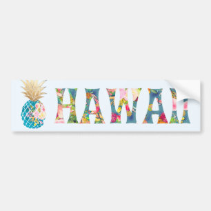Autocollant De Voiture Ananas de PixDezines Hawaï