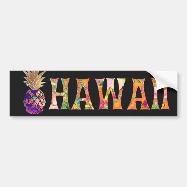 Autocollant De Voiture Ananas Pix-Dezines Hawaii (Devant)