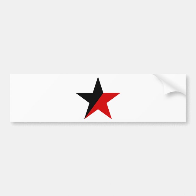Autocollant De Voiture Anarchisme noir et rouge d'Anarcho-Syndicalisme (Devant)