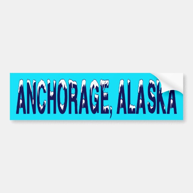 AUTOCOLLANT DE VOITURE ANCHORAGE ALASKA (Devant)