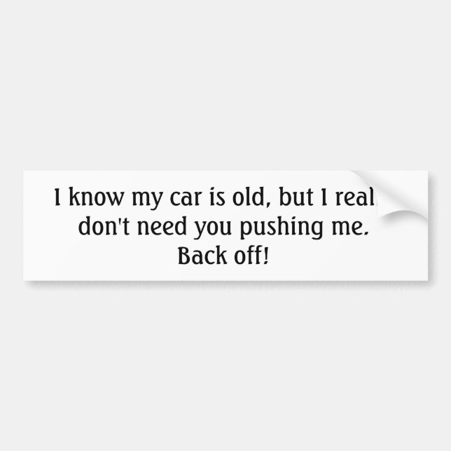 Autocollant De Voiture Ancien Sticker de pare-chocs voiture (Devant)