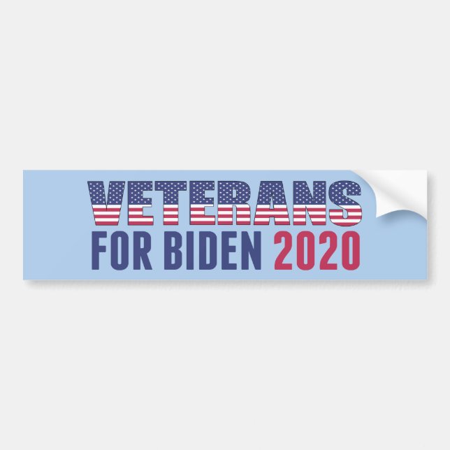 Autocollant De Voiture Anciens combattants pour Biden 2020 (Devant)
