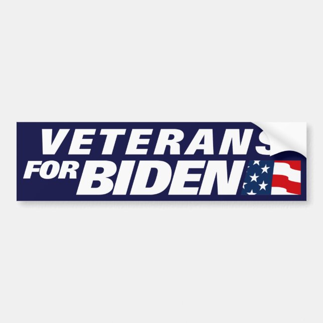 Autocollant De Voiture Anciens Combattants Pour Biden 2024 (Devant)