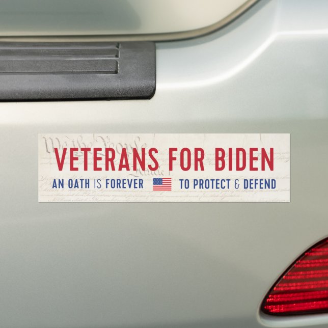 Autocollant De Voiture Anciens combattants pour Biden bumper sticker (En voiture)