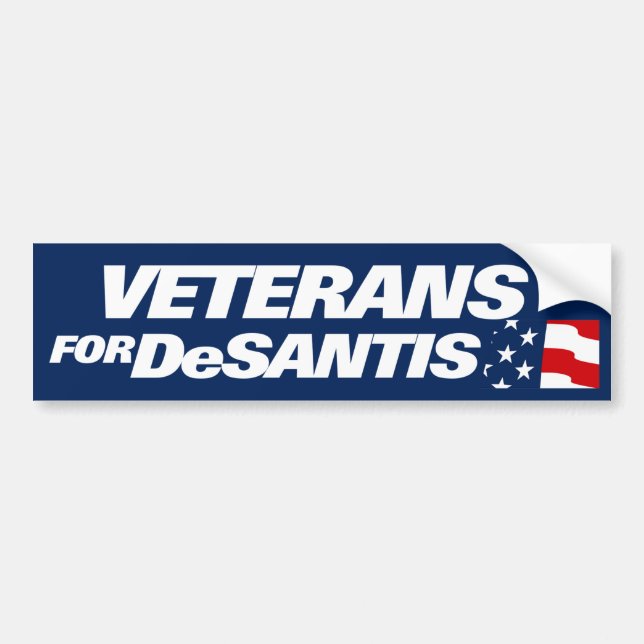 Autocollant De Voiture Anciens Combattants Pour DeSantis 2024 (Devant)
