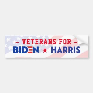 AUTOCOLLANT DE VOITURE ANCIENS COMBATTANTS POUR JOE BIDEN & KAMALA HARRIS