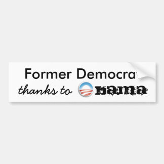 Autocollant De Voiture Anciens mercis de Démocrate à Obama