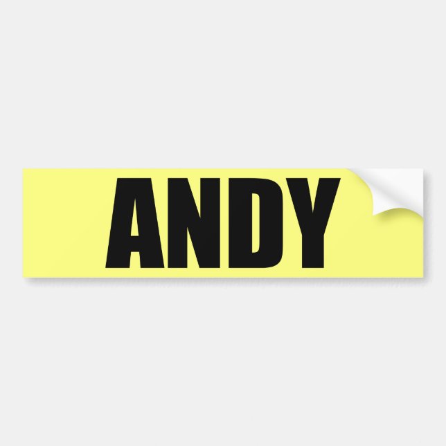 Autocollant De Voiture Andy (Devant)