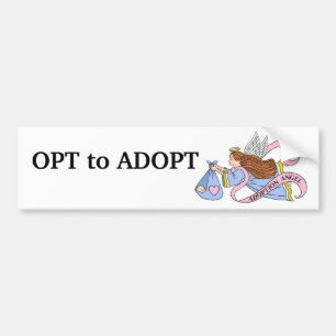 Autocollant De Voiture Ange d'adoption