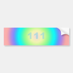 Autocollant De Voiture Angel Numbers 111 - Manifestation 