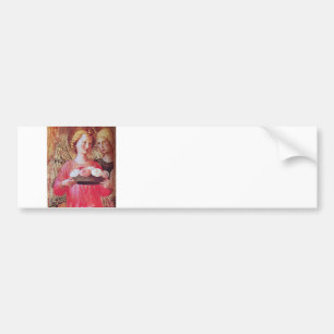 AUTOCOLLANT DE VOITURE ANGEL WITH ROSES