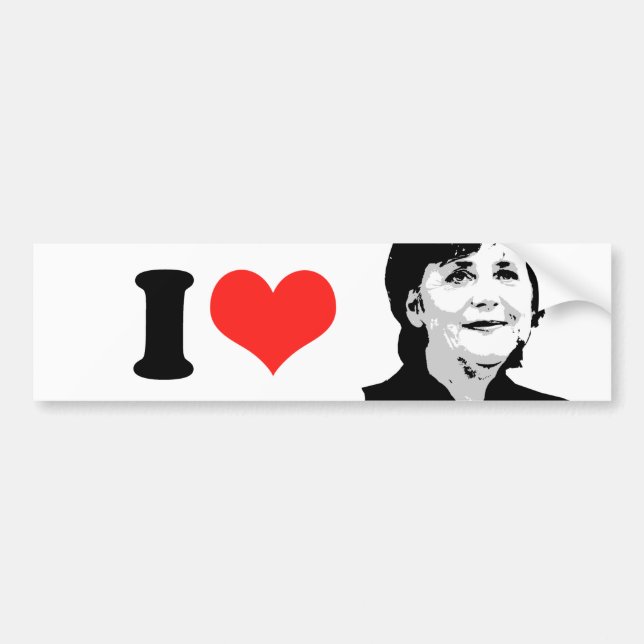 Autocollant De Voiture Angela Merkel (Devant)