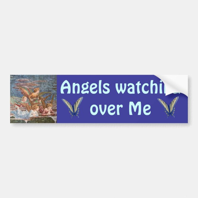 Autocollant De Voiture Anges observant au-dessus de moi l'adhésif pour (Devant)
