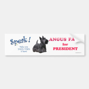 Autocollant De Voiture Angus Fala PRÉSIDENT