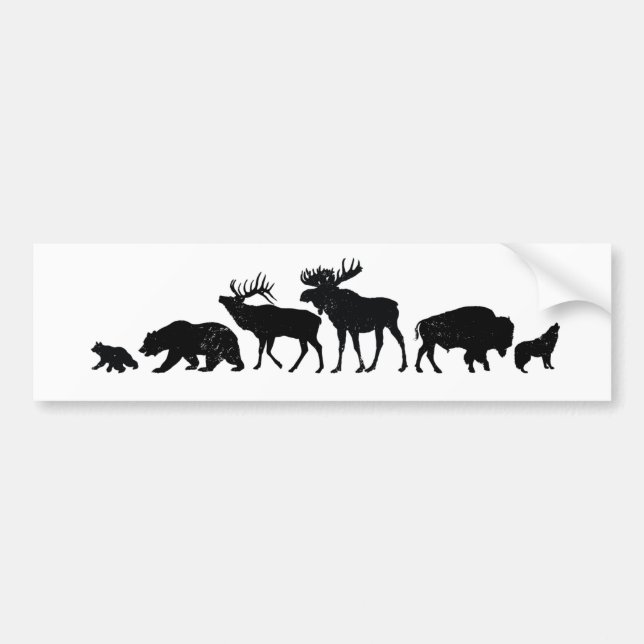 Autocollant De Voiture Animaux sauvages de Yellowstone (Devant)