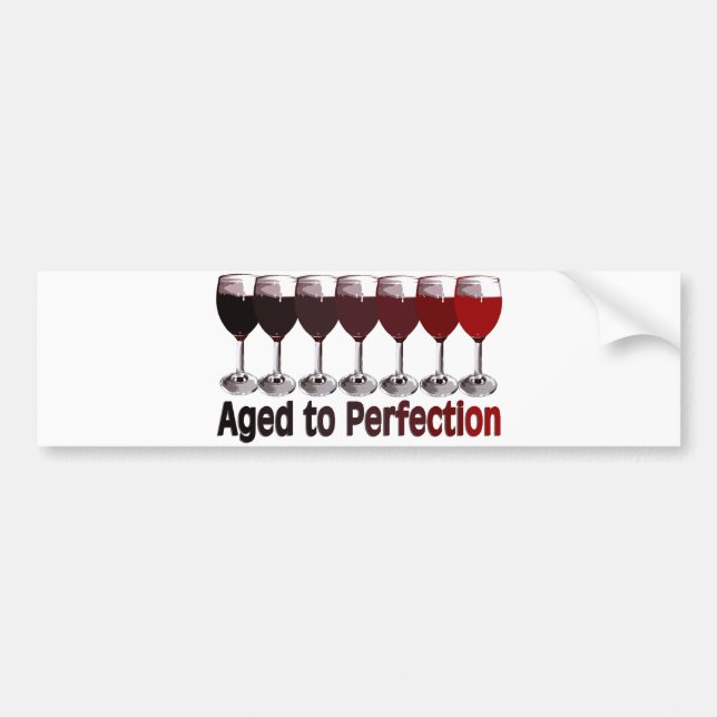 Autocollant De Voiture Anniversaire du vin rouge (Devant)