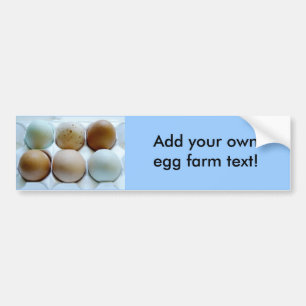 Autocollant De Voiture Annoncez votre ferme libre d'oeufs de gamme !