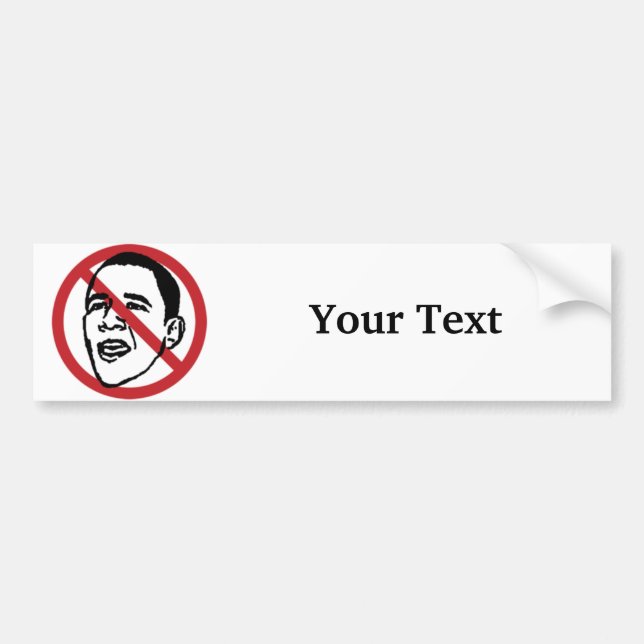 Autocollant De Voiture Anti adhésif pour pare-chocs customisé d'Obama (Devant)