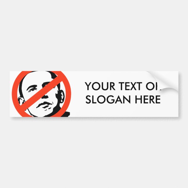 AUTOCOLLANT DE VOITURE ANTI-BARACK OBAMA (Devant)