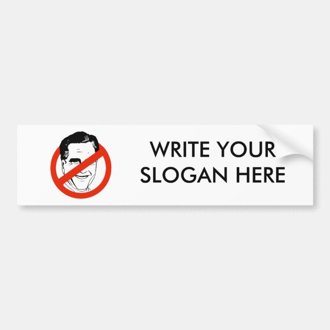 Autocollant De Voiture Anti blanc de Mitt Romney - (Devant)