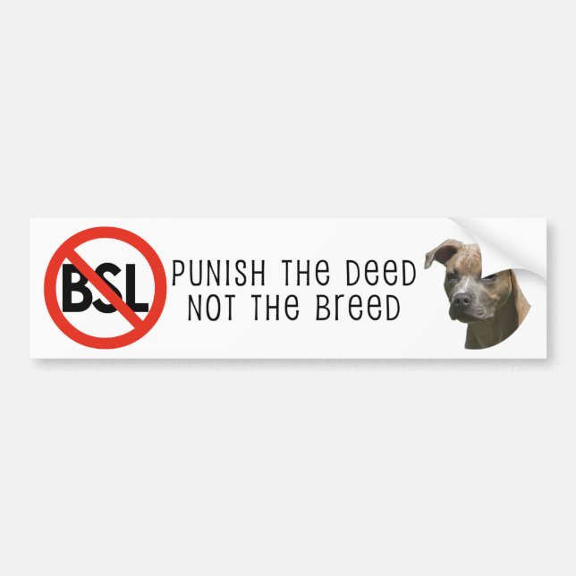 Autocollant De Voiture Anti-BSL Bumpersticker (Devant)