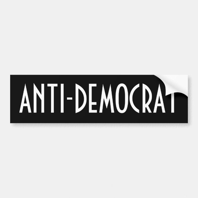 Autocollant De Voiture Anti-Démocrate (Devant)