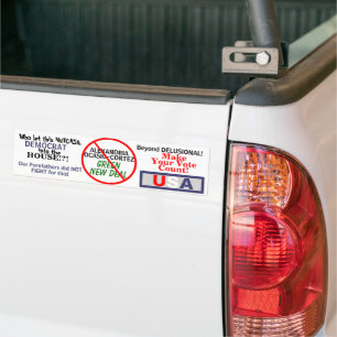 Autocollant De Voiture Anti-démocrate Ocasio-Cortez New Deal vert